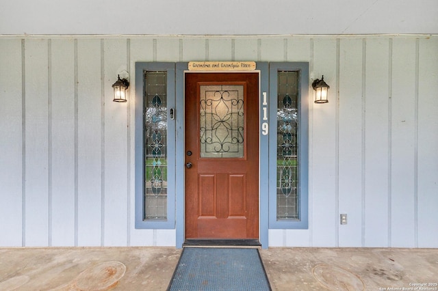 view of doorway to property