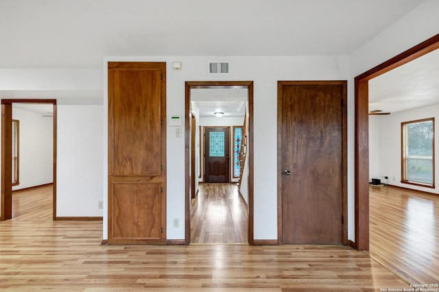 interior space featuring light wood-type flooring