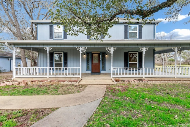 view of front of home with a porch