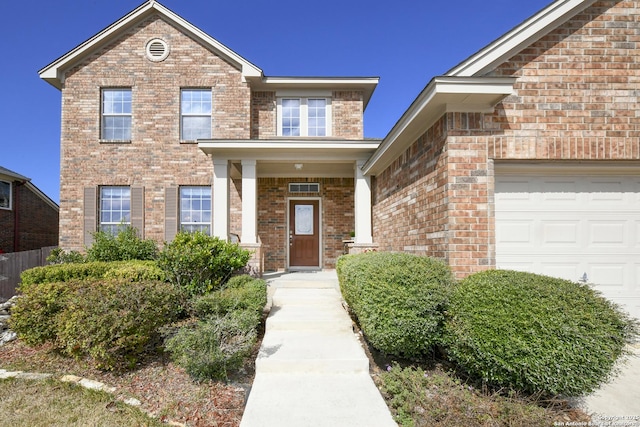 view of front of house featuring a garage