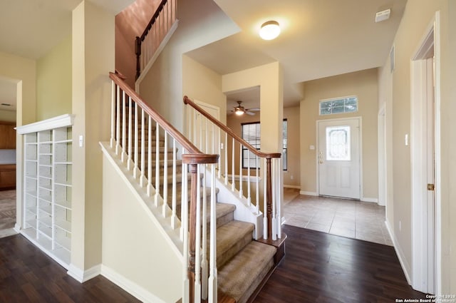 entryway featuring dark hardwood / wood-style flooring