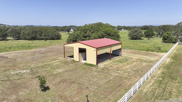 drone / aerial view featuring a rural view