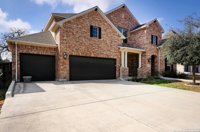 view of front facade featuring a garage