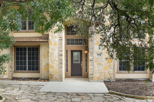 13906 Tahoe Vis, San Antonio, TX 78253 - view of exterior entry featuring stone siding and stucco siding