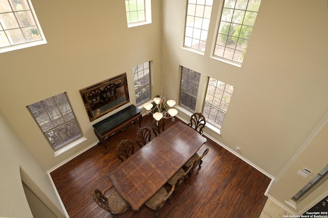 13906 Tahoe Vis, San Antonio, TX 78253 - living area with baseboards, a fireplace, wood finished floors, and a towering ceiling