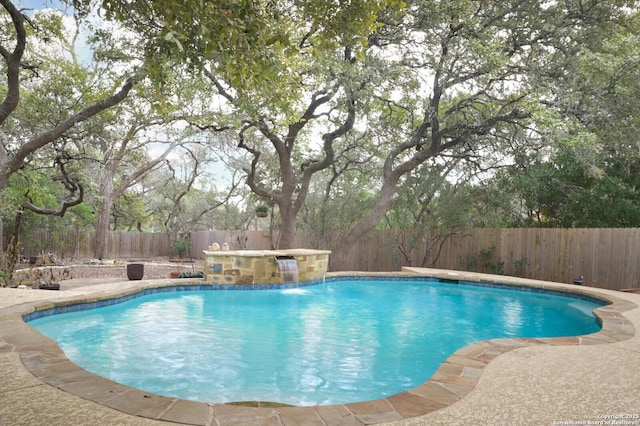 13906 Tahoe Vis, San Antonio, TX 78253 - view of swimming pool featuring a fenced backyard, a fenced in pool, and a jacuzzi