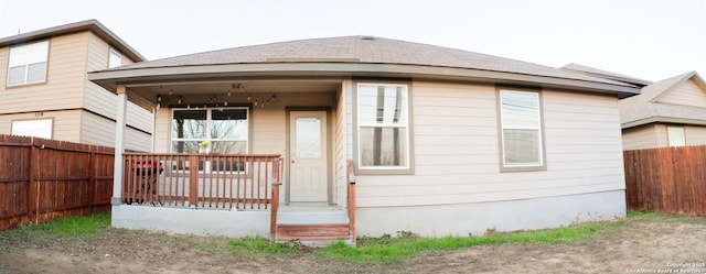 view of rear view of property