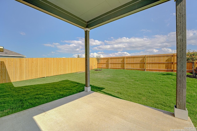 view of yard featuring a patio