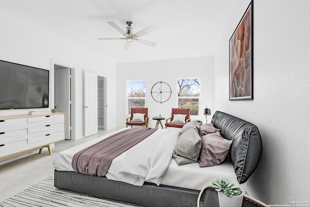 bedroom with ceiling fan