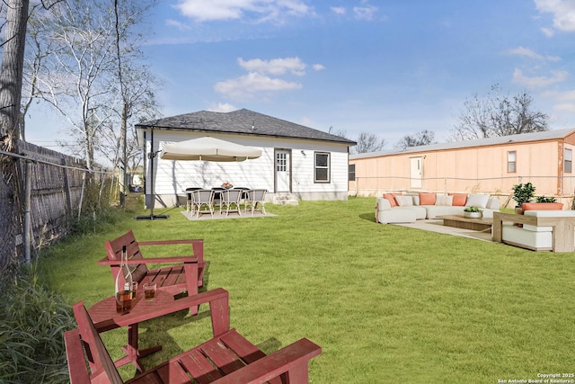 view of yard with a patio area