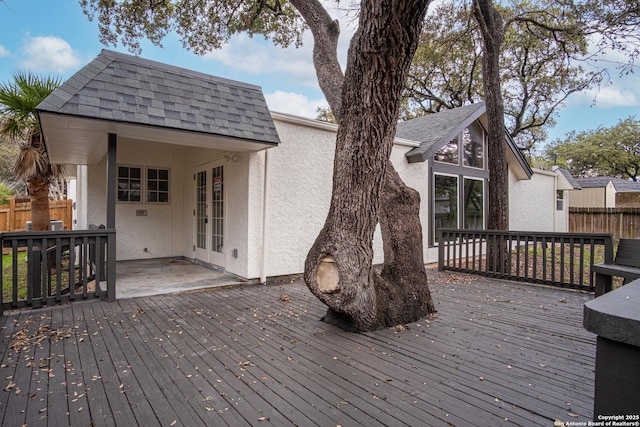 view of wooden terrace