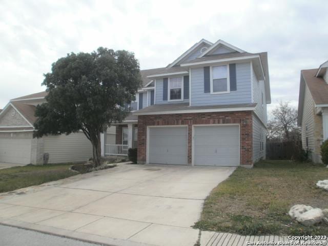 front facade with a garage