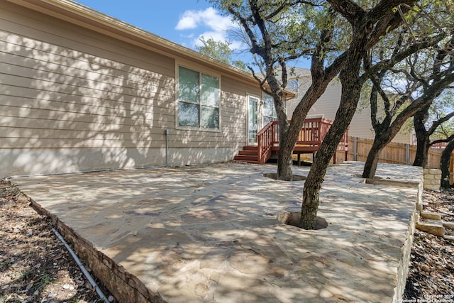 view of patio with a deck