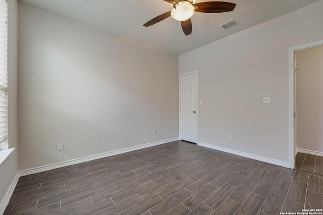 empty room with ceiling fan