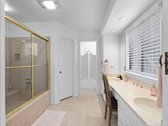 1048 Parkview Dr, Canyon Lake, TX 78133 - bathroom featuring vanity and tile patterned flooring