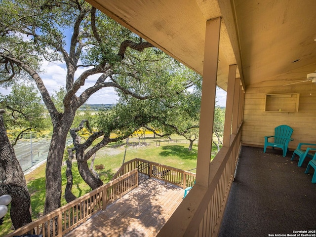 1048 Parkview Dr, Canyon Lake, TX 78133 - view of patio with a wooden deck
