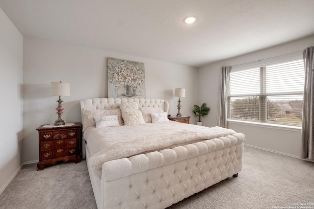 view of carpeted bedroom