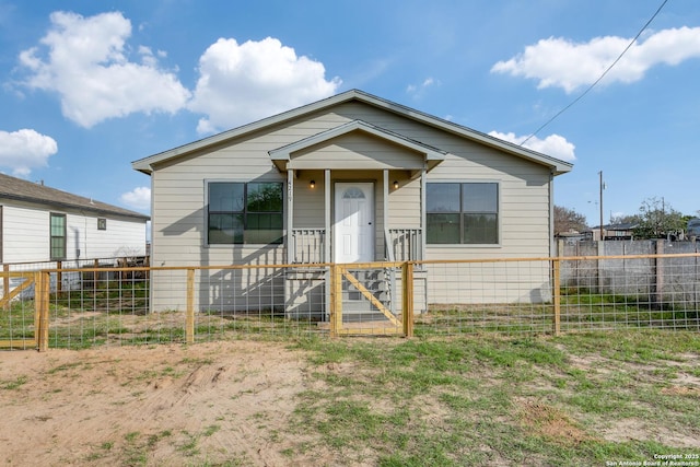 view of bungalow