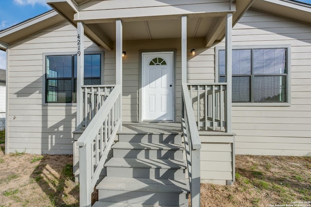 view of doorway to property