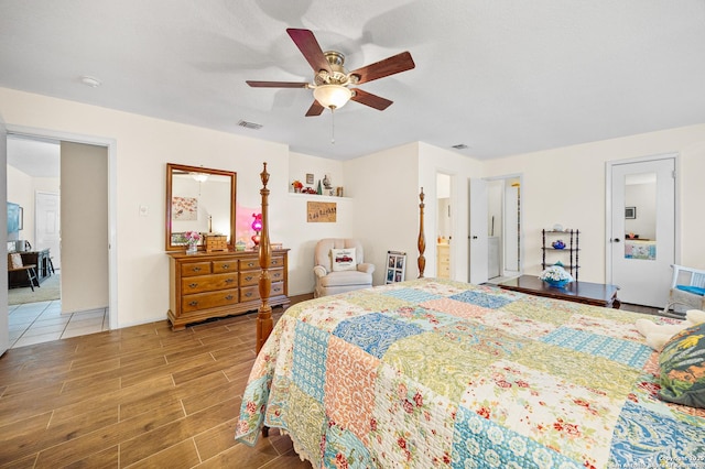 bedroom with ceiling fan