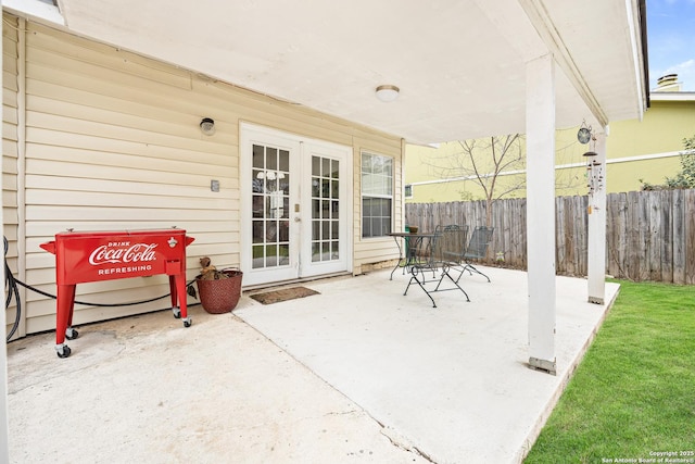 view of patio / terrace with french doors