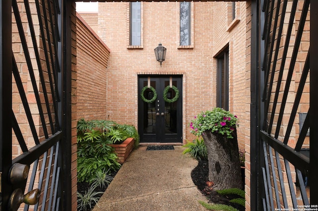 entrance to property with french doors