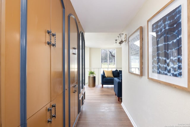 hallway featuring hardwood / wood-style floors