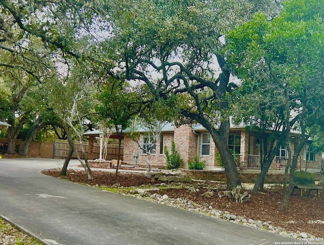 view of single story home