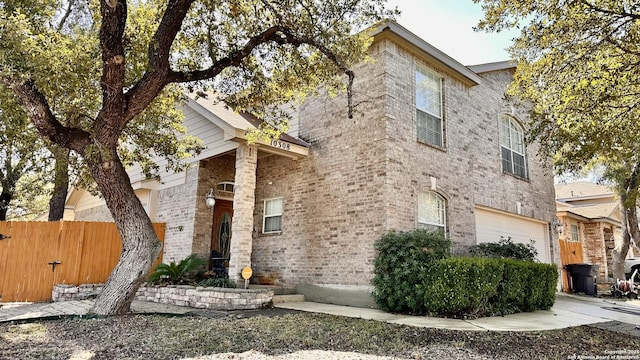 view of side of property featuring a garage