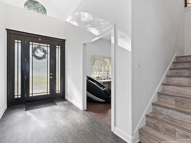 foyer featuring hardwood / wood-style floors