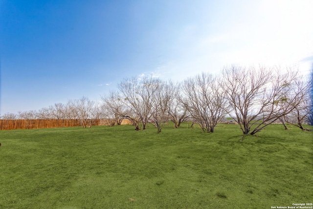 view of yard with a rural view