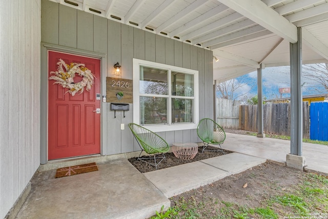 view of doorway to property