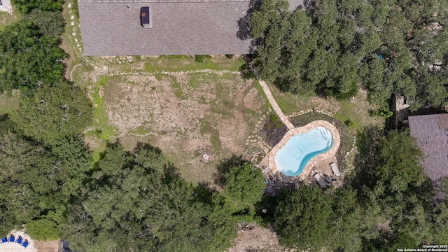 9340 Teakwood Ln, San Antonio, TX 78266 - aerial overview of property's location featuring a pool area