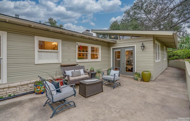 view of patio / terrace with an outdoor living space