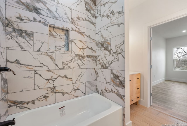 bathroom featuring wood-type flooring