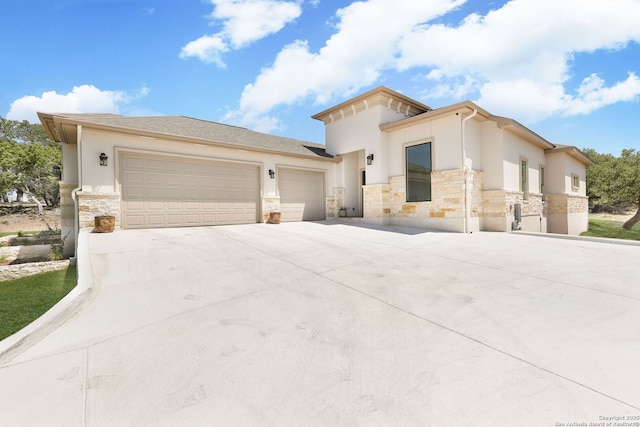 view of front of home featuring a garage