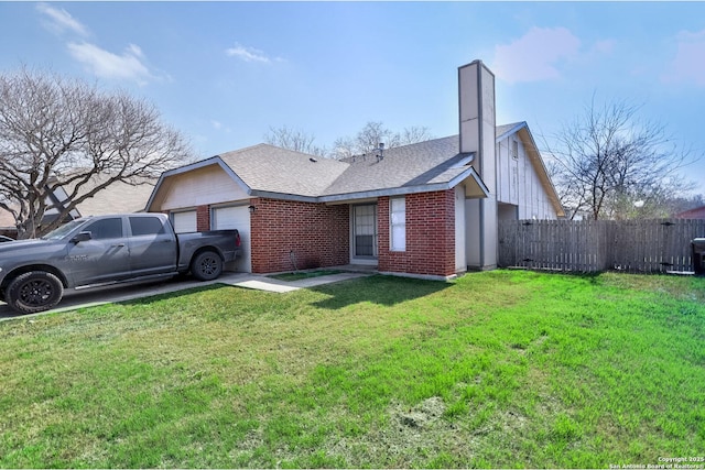 view of home's exterior featuring a yard and a garage