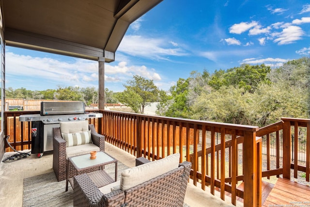 25046 Las Pilas, San Antonio, TX 78261 - wooden deck featuring grilling area