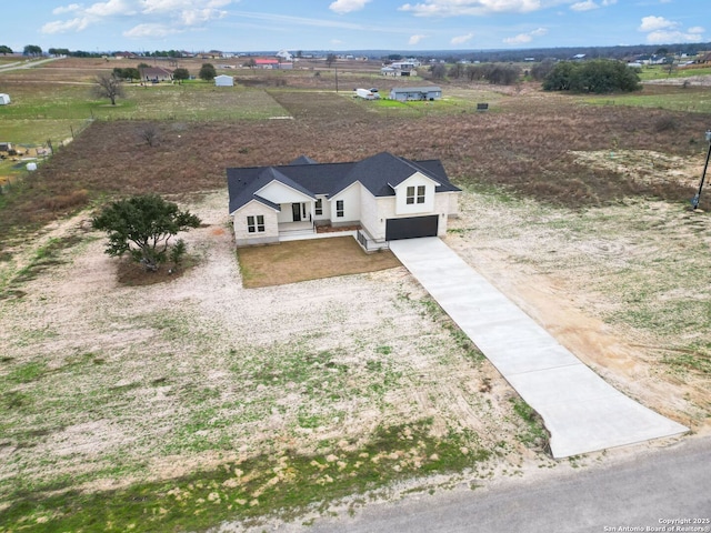 drone / aerial view featuring a rural view