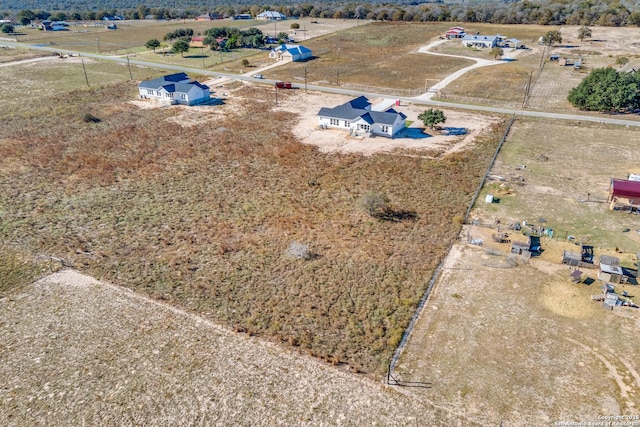 aerial view featuring a rural view