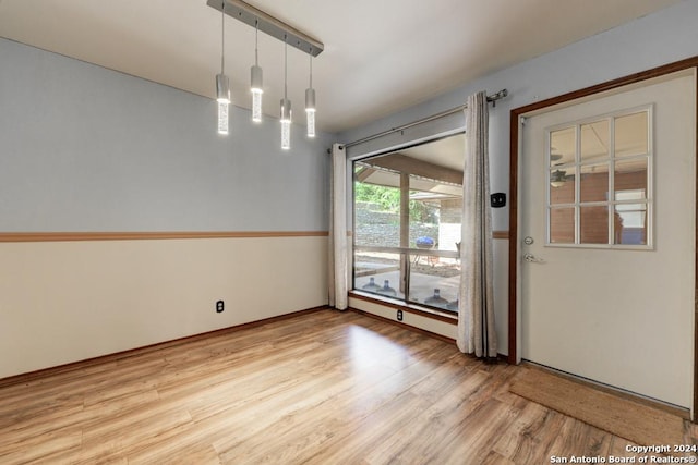 interior space featuring light hardwood / wood-style flooring