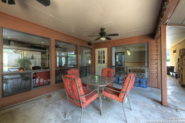 view of patio / terrace with ceiling fan