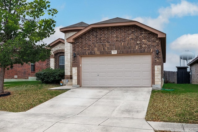 view of property with a front lawn