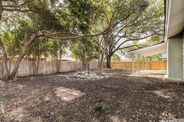 view of yard with a patio