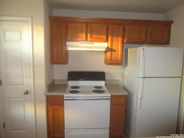 kitchen featuring white appliances