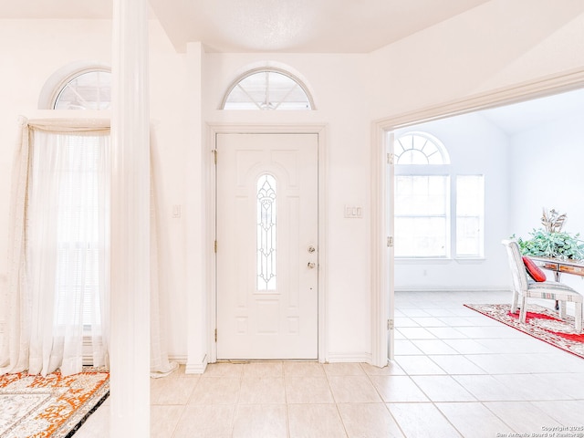 view of tiled entryway