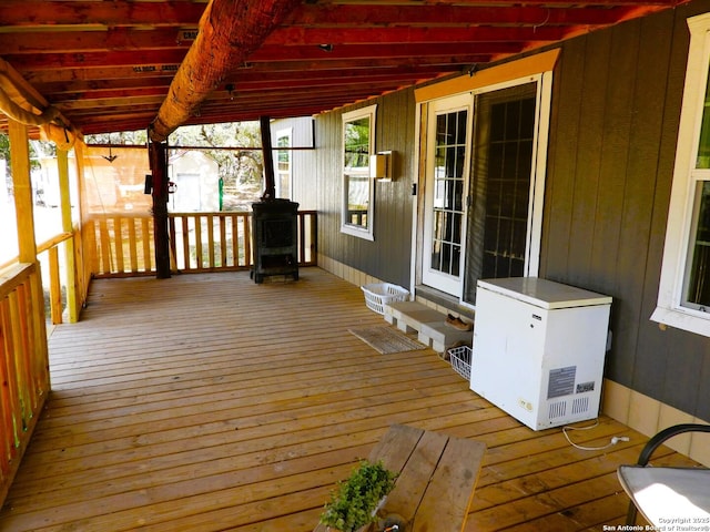 view of wooden deck