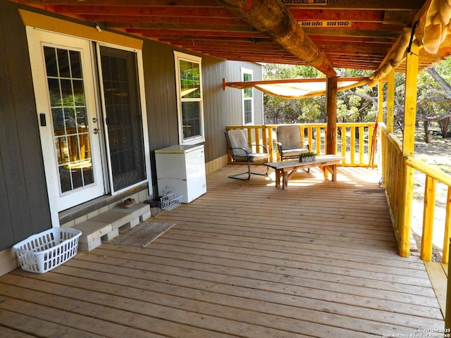 view of wooden terrace