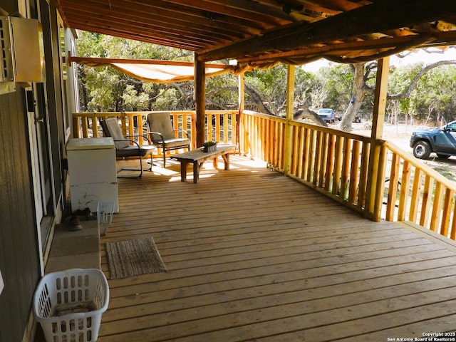 view of wooden deck