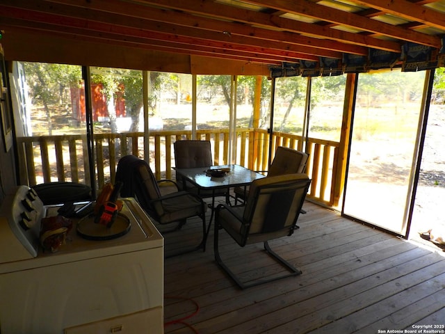 view of sunroom